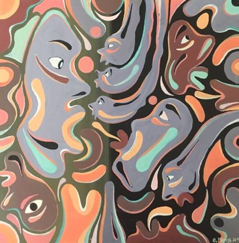 acryl sur toile, 50 x 50 cm 2017
